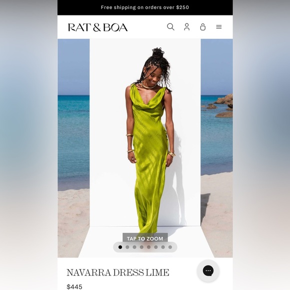 Rat & Boa Navarra Lime Green Dress - Picture 1 of 5